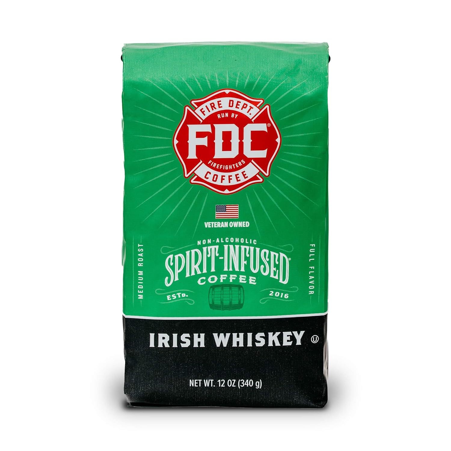 Fire dept. coffee spirit infused coffee bag Irish whiskey